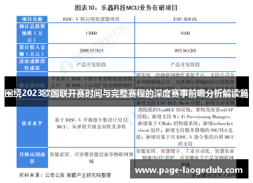 围绕2023欧国联开赛时间与完整赛程的深度赛事前瞻分析解读篇
